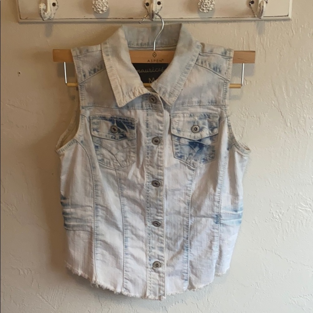 Maurices Distressed Jean Vest